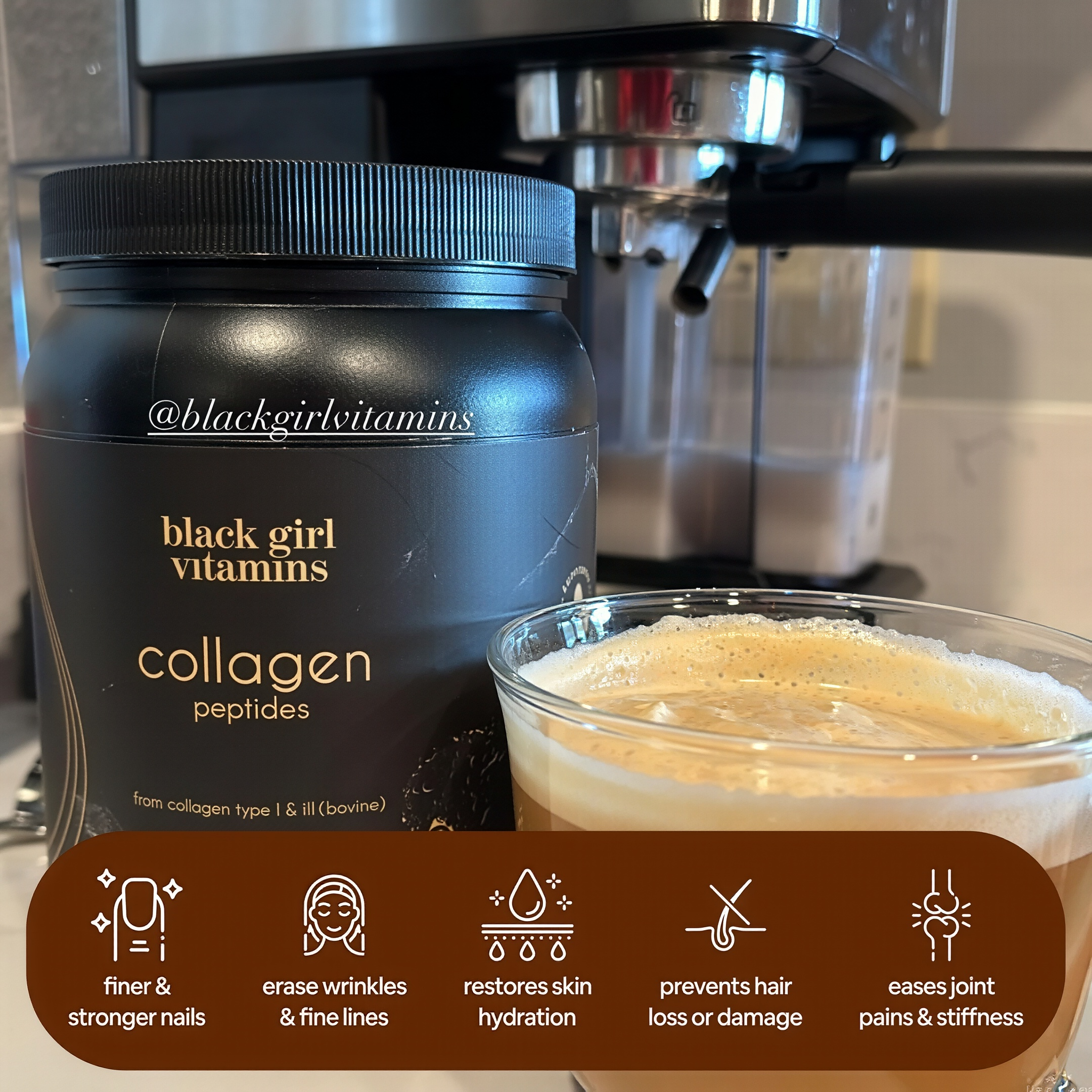Black Girl Vitamins Collagen Peptides Powder
