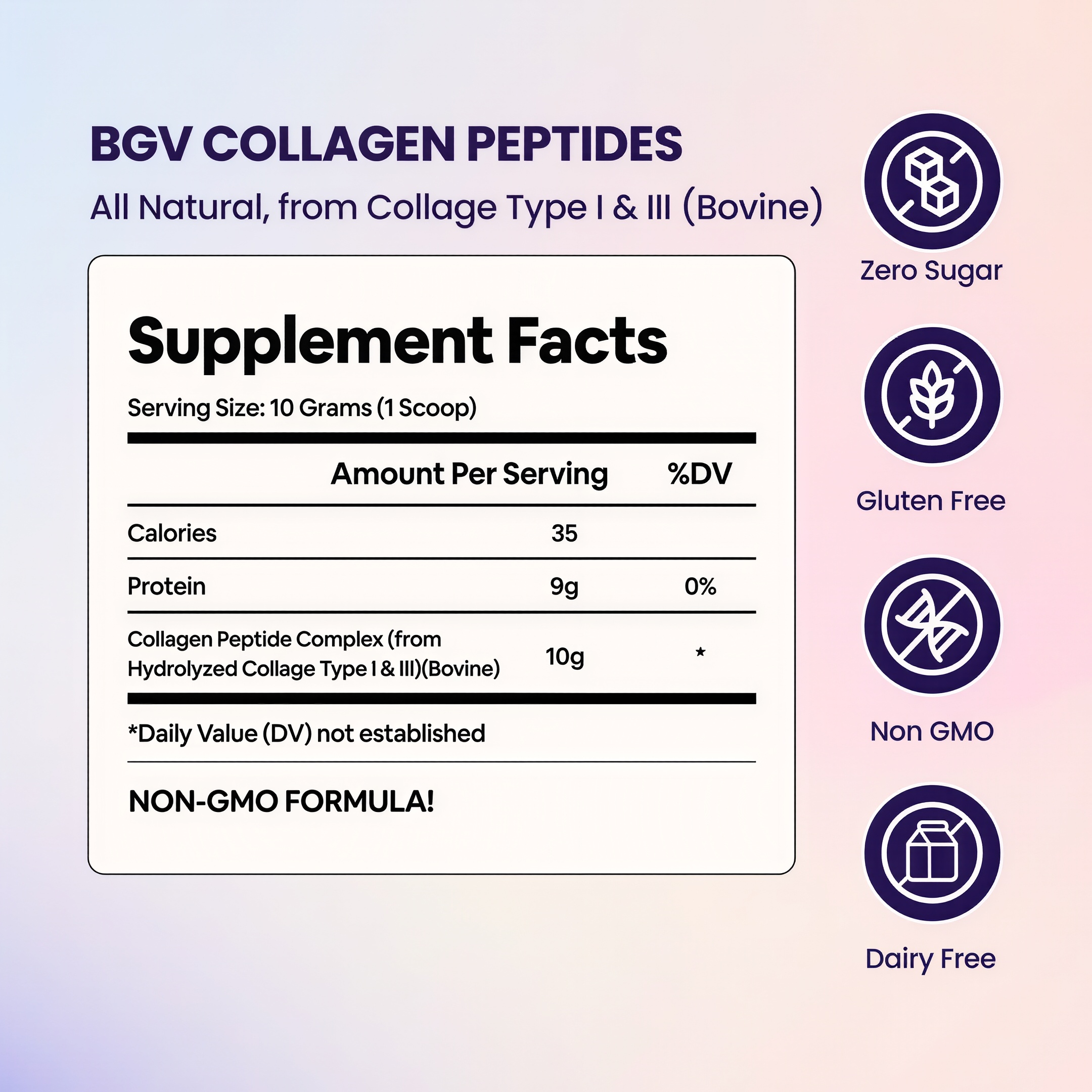 Black Girl Vitamins Collagen Peptides Powder